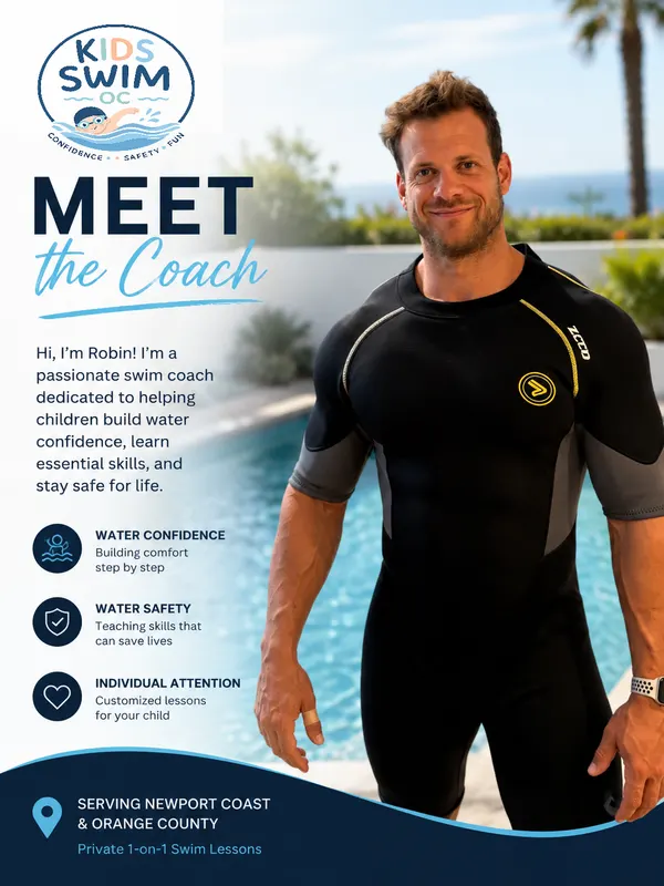Kids Swim OC coach teaching a child in the pool
